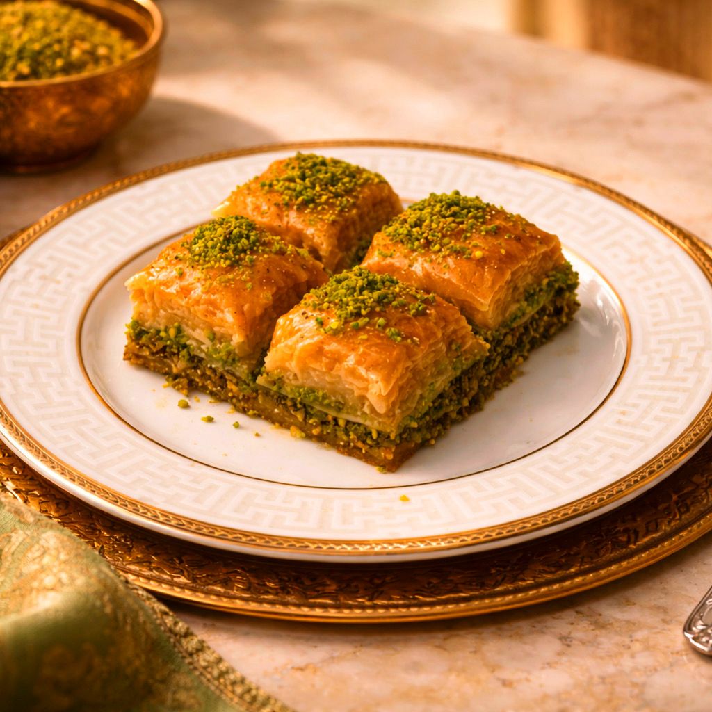 Turkish Baklava with Pistachio - in 2KG Tray